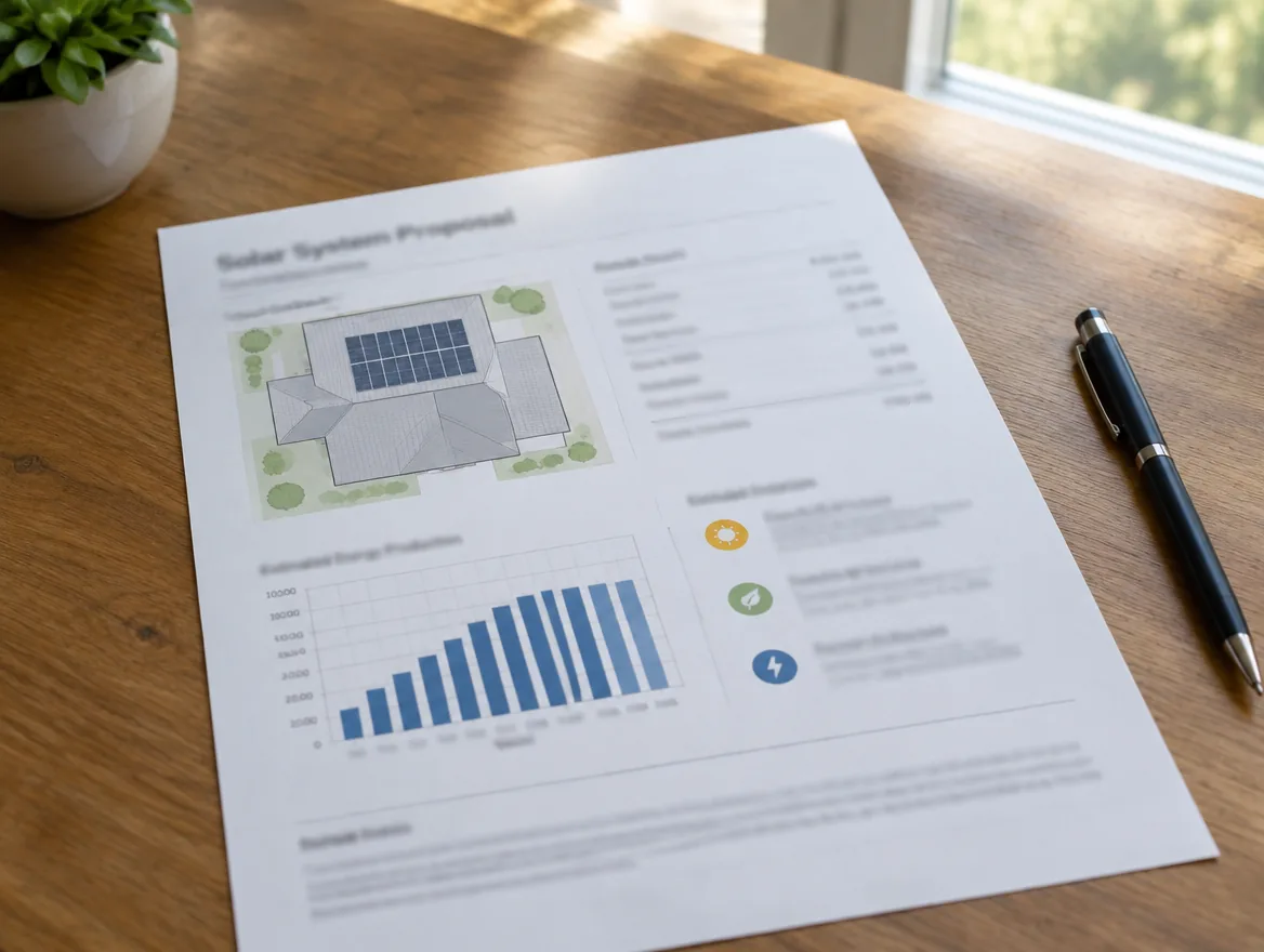 Propuesta impresa de sistema solar sobre un escritorio